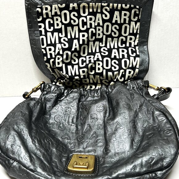 Marc Jacobs large leather fold-over shoulder bag - Picture 3 of 9